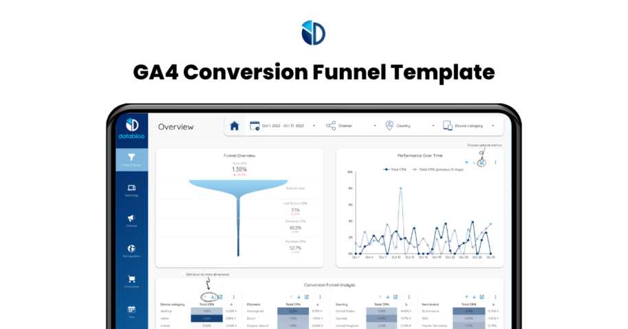 GA4 Conversion Funnel Template - Data Bloo