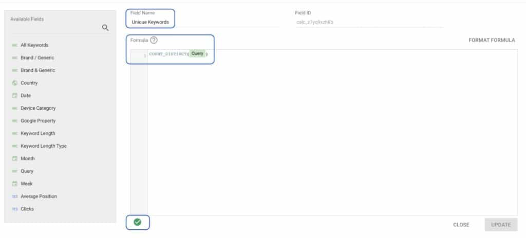 Create the formula for the new calculated field - Data Bloo