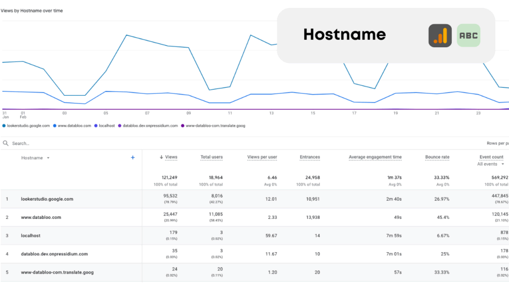 Data Bloo Glossary - GA4 Hostname